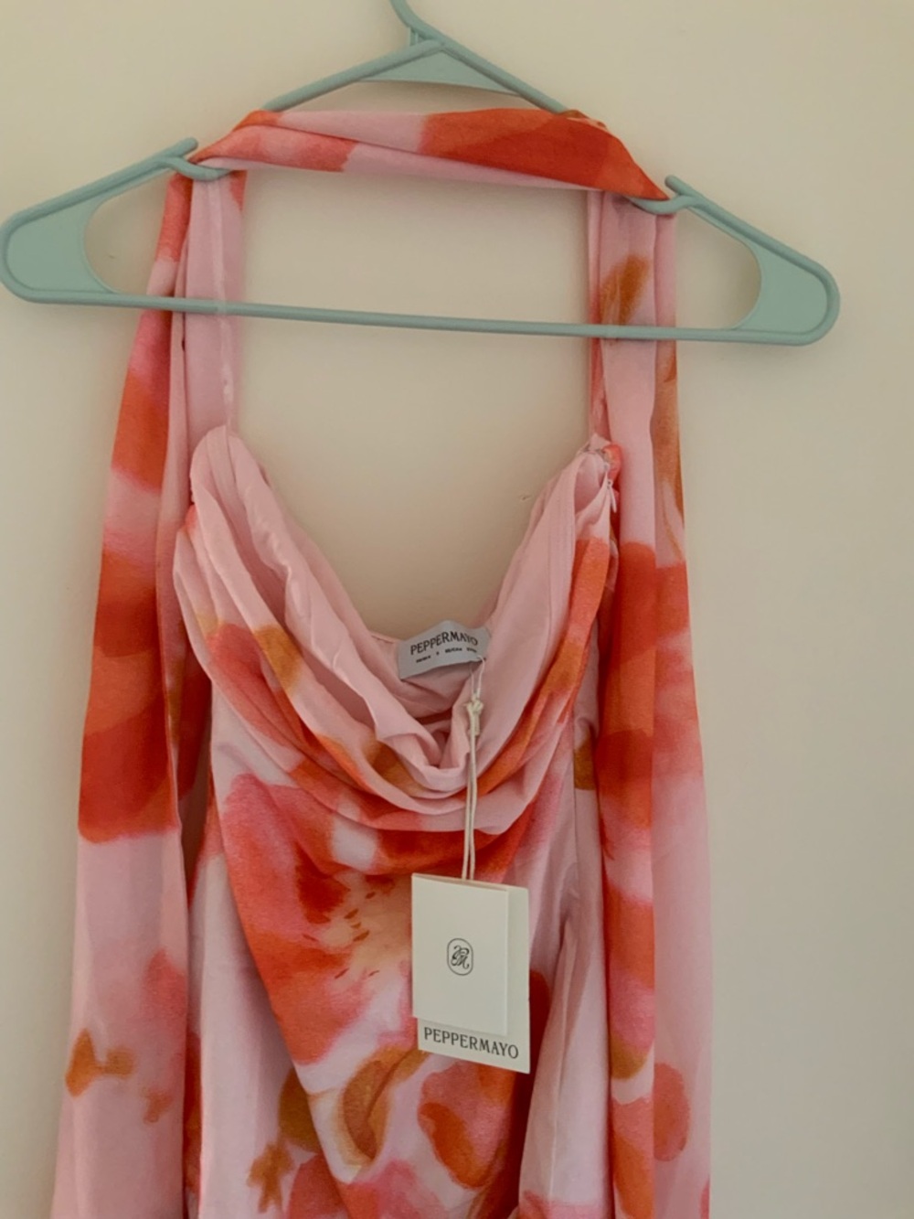 Beautiful Peppermayo strapless floral mini dress with neck scarf new with tag - Picture 6 of 7